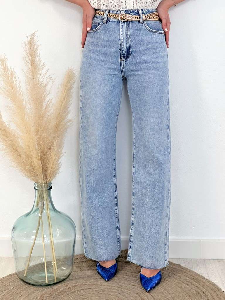 Lógicamente Definición Elaborar Jeans Wide Leg Deshilachado - CHRIS BOTTI SHOP