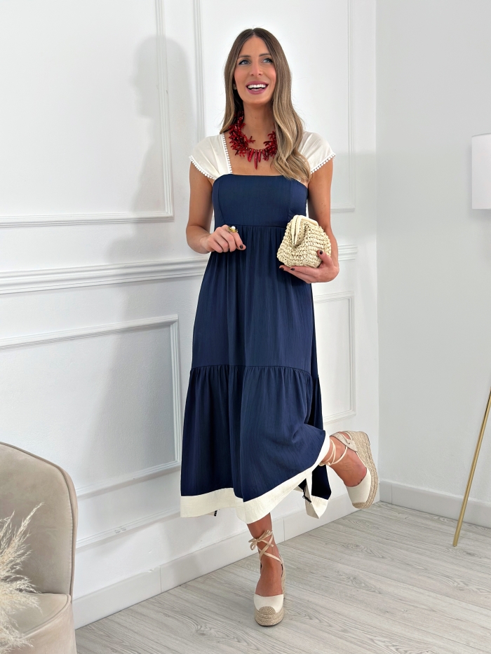 Vestido Midi Caracas Marino