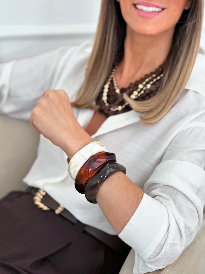 Pulsera Resina Chocolate