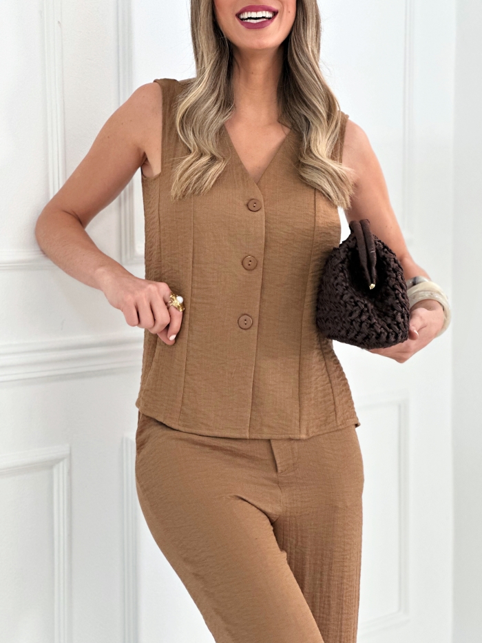 Top Fluido Malia Camel