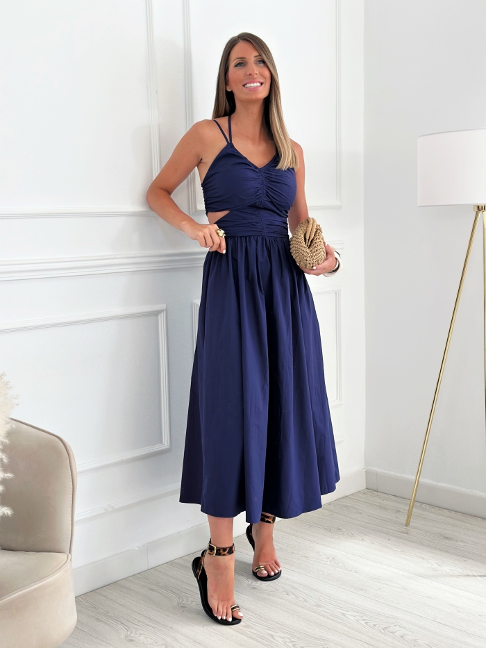 Vestido Cut Out Marino