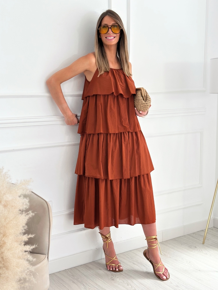 Vestido Volantes Alisha Teja