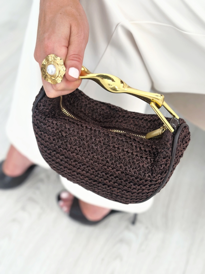 Bolso Asa Metálica Chocolate