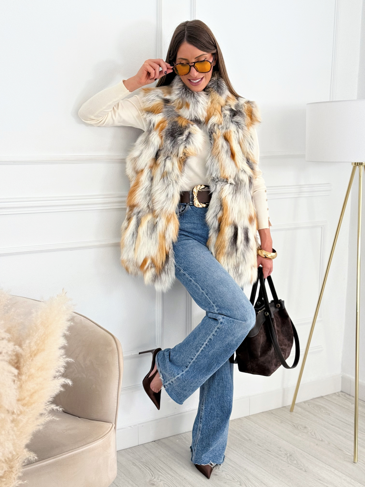 Chaleco Pelo Natural