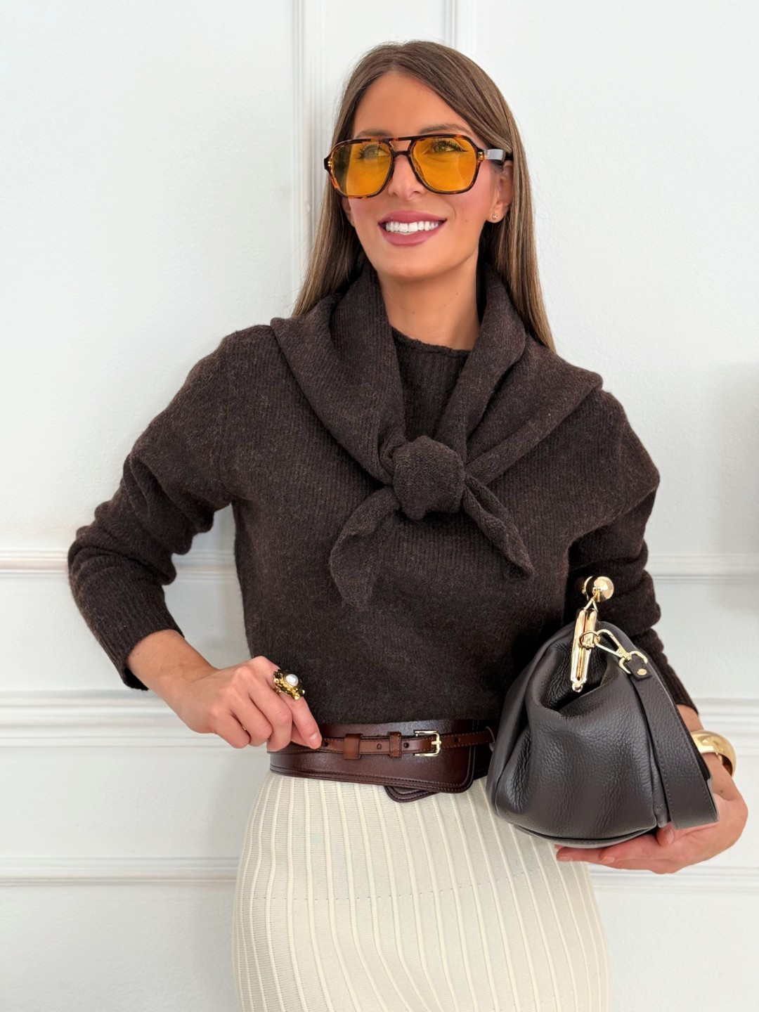 Jersey Pañuelo Punto Chocolate