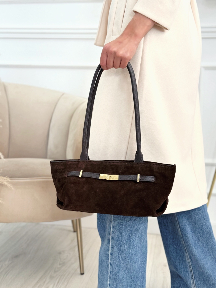 Bolso Ante Carry Chocolate