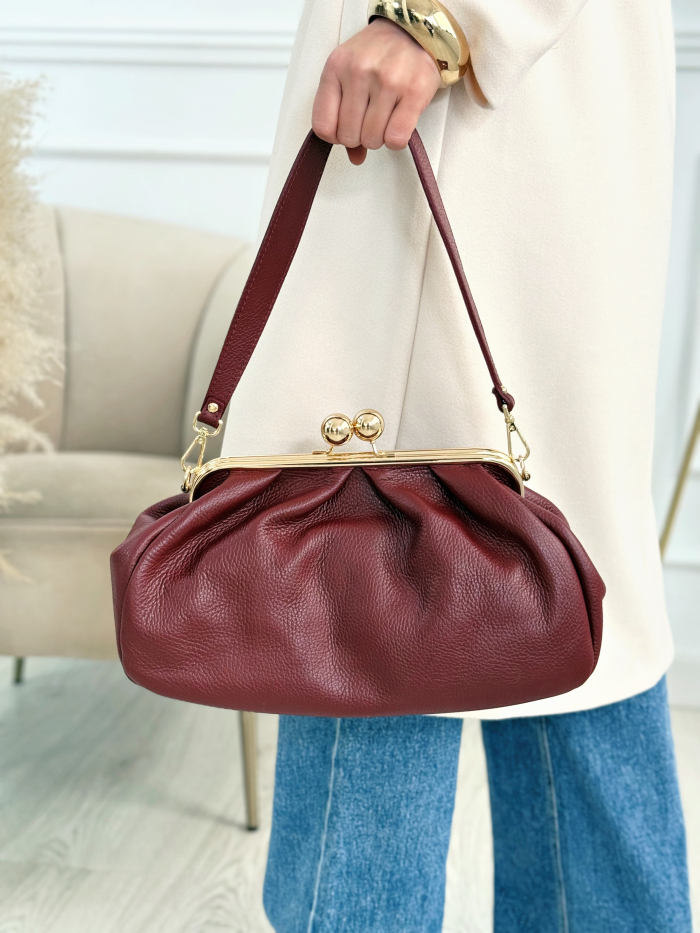 Bolso Clutch Burdeos