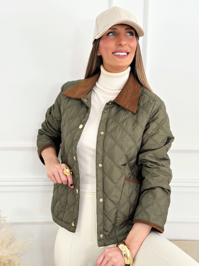 Chaqueta Acolchada Kaki