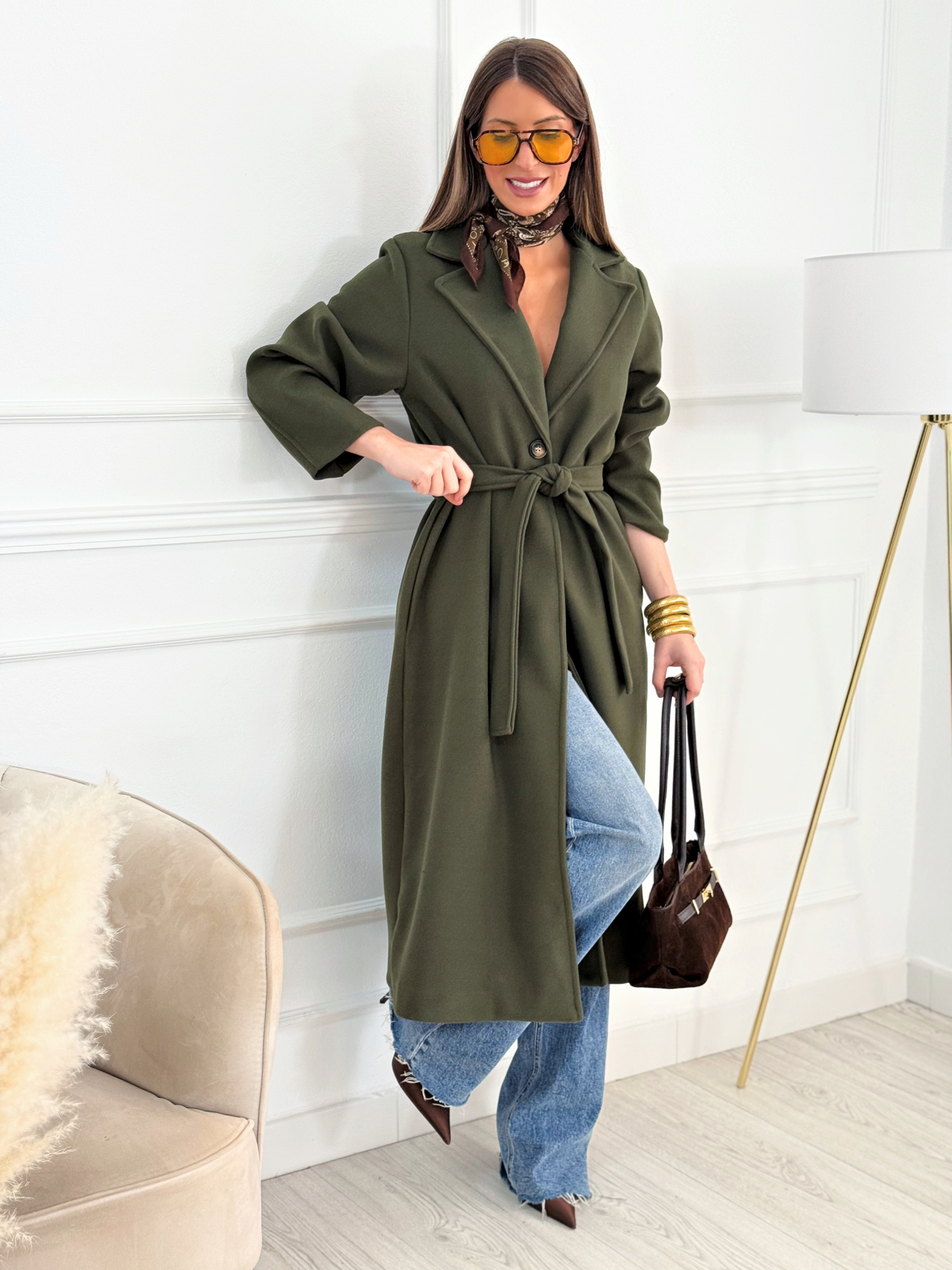 Abrigo Paño Lazada Freya Verde