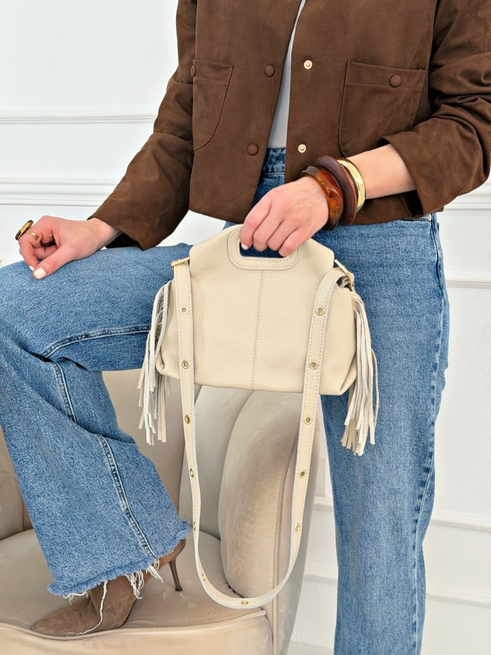 Bolso Flecos Chelsea Beige
