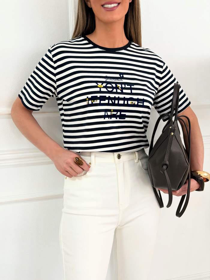 Camiseta Rayas Marino