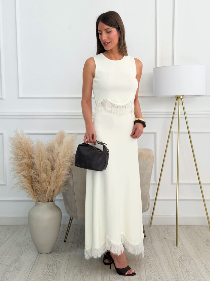 Conjunto Flecos Miranda Crudo