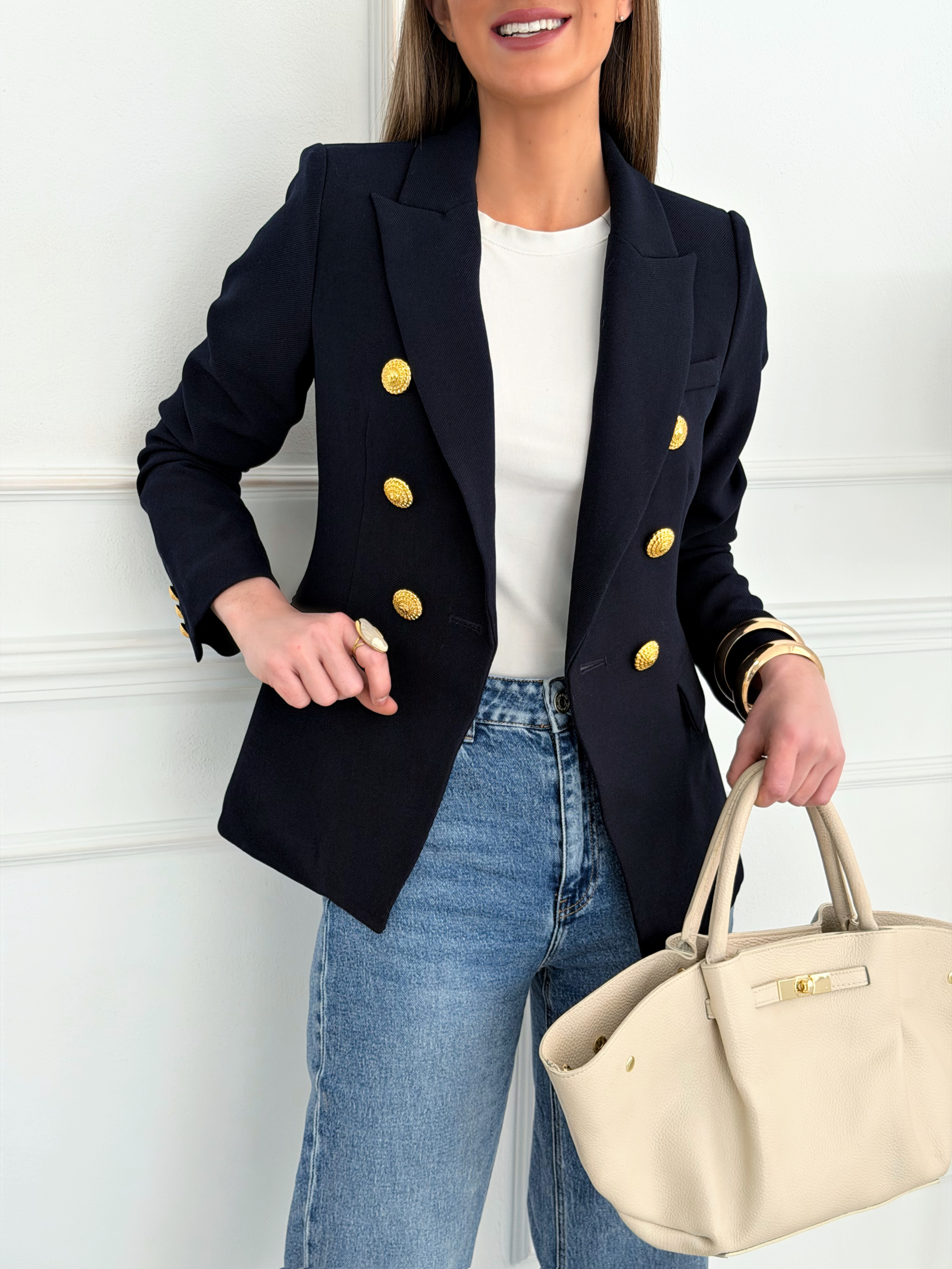 Blazer Botones Dorados Marino