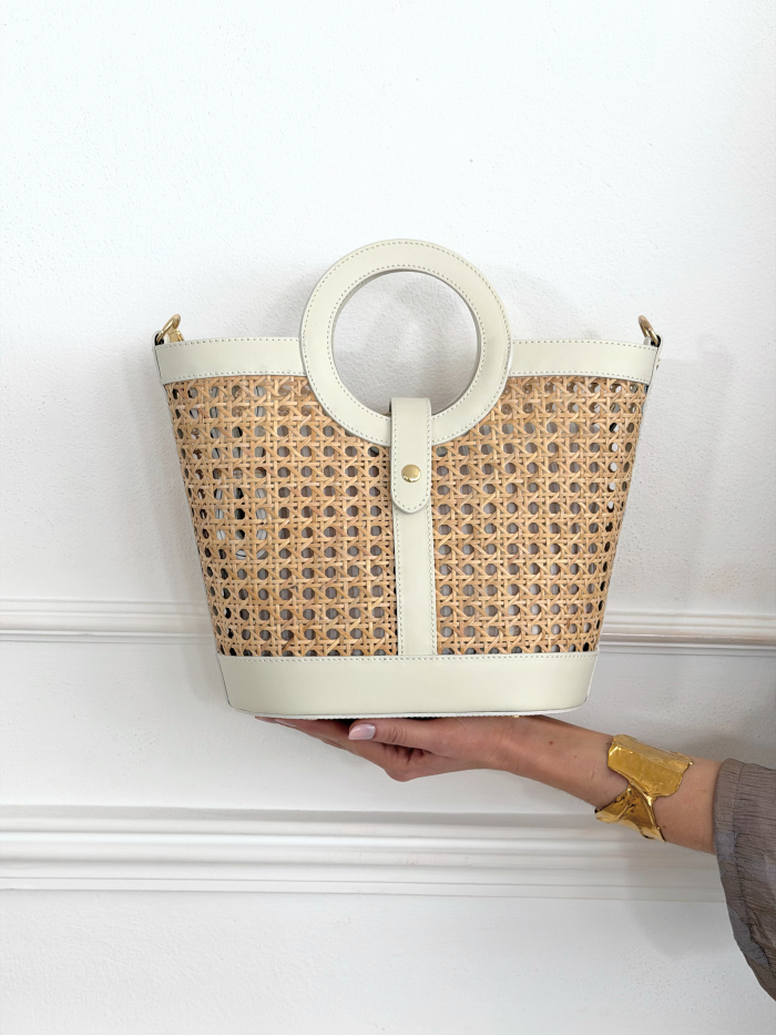 Bolso Rafia Creta Beige