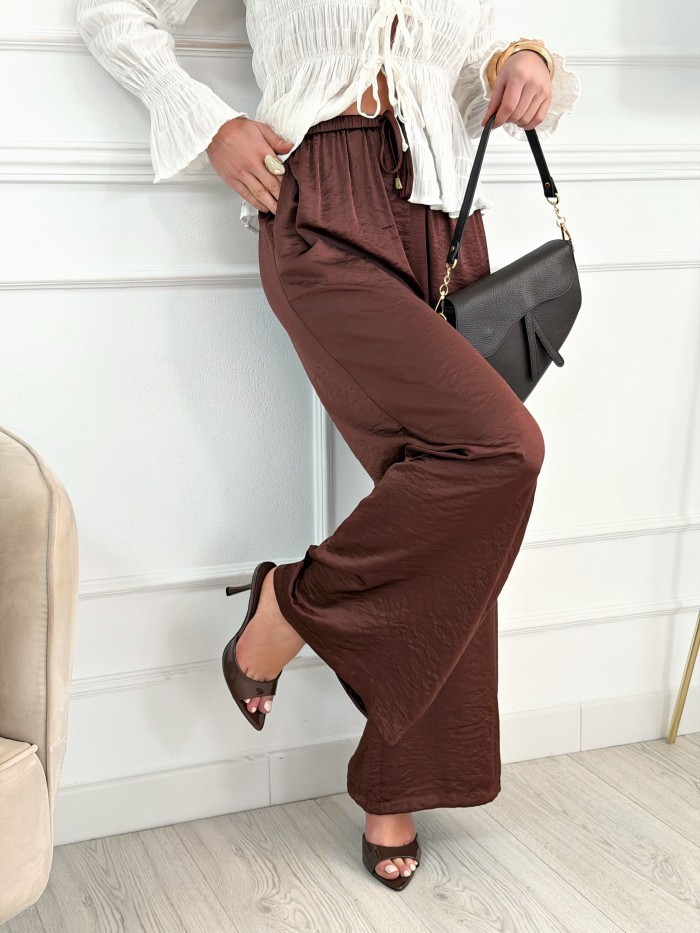 Pantalón Fluido Burgundy