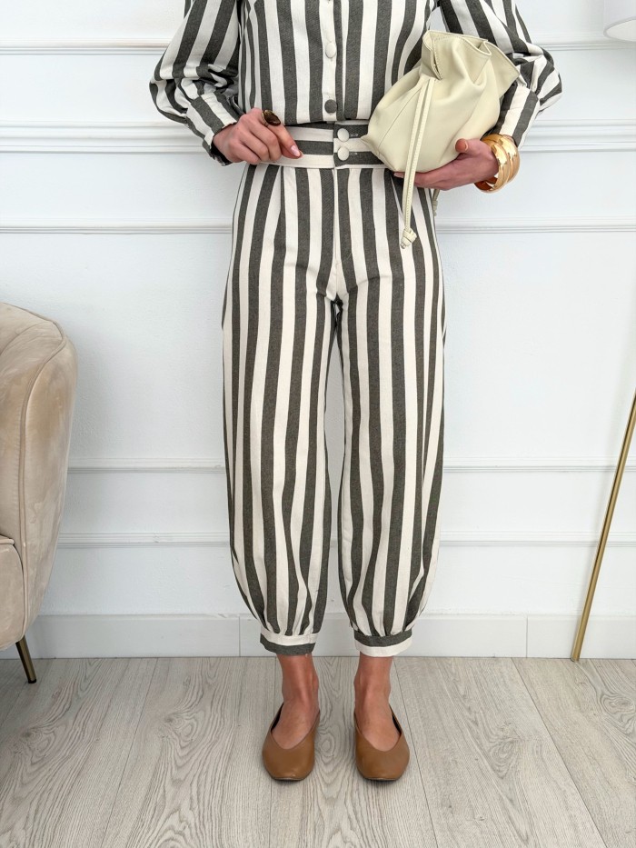 Pantalón Rayas Charlotte Verde