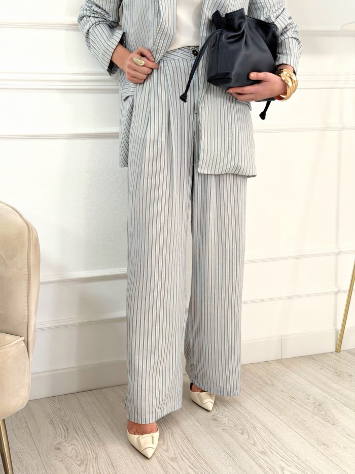 Pantalón Rayas Mirta Celeste