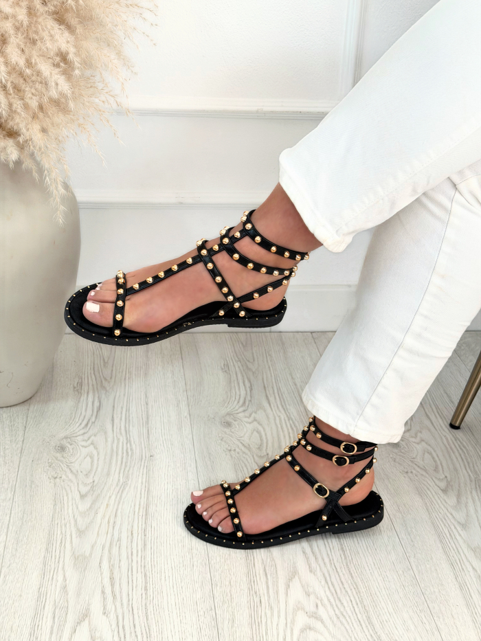 Sandalias Tachas Negras