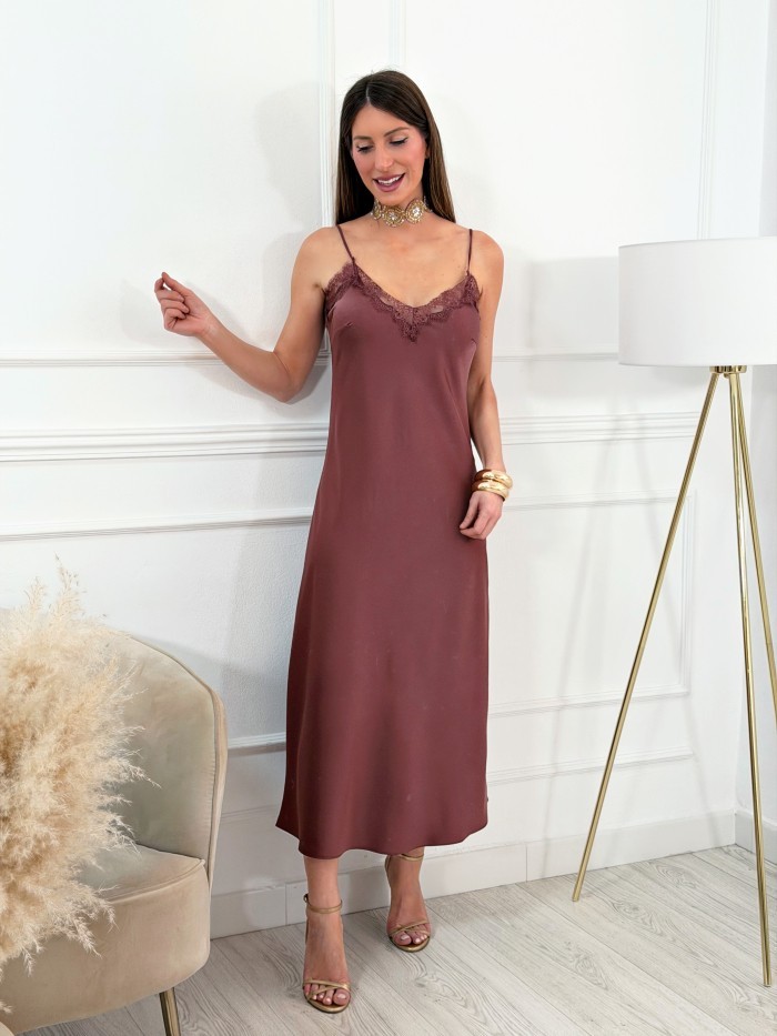 Vestido Lencero Rosa Velvet