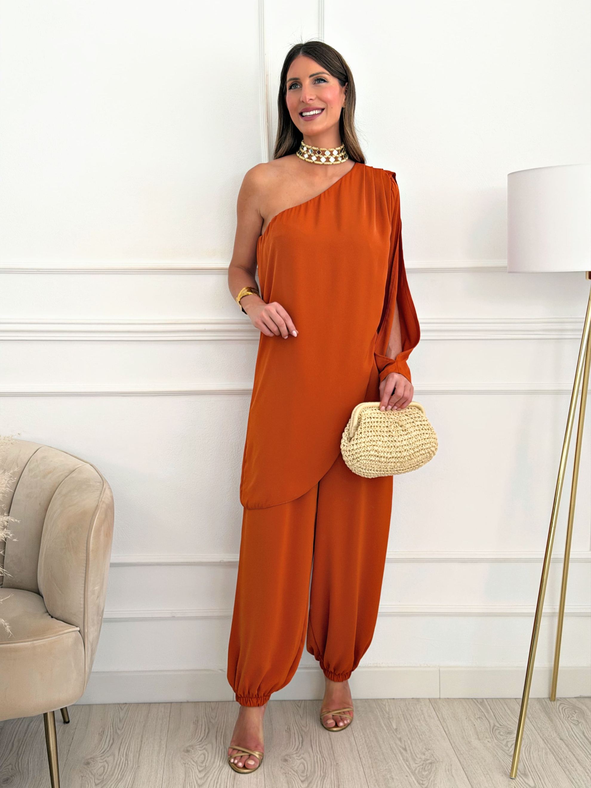 Mono Asimétrico Capa Azahara Terracota