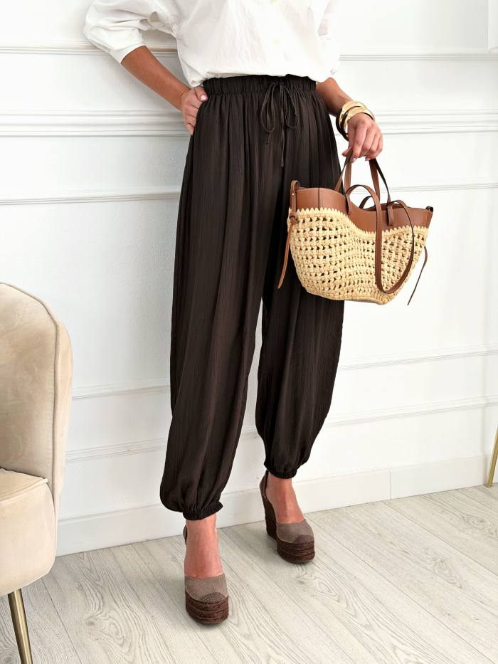 Pantalón Bombacho Tanger Chocolate