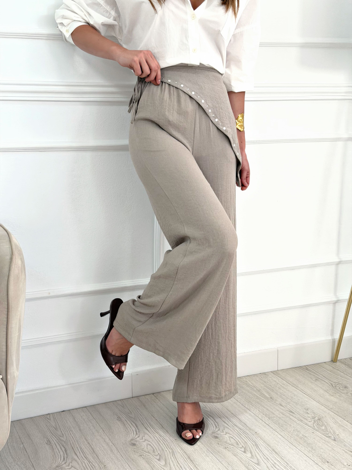 Pantalón Pañuelo Taupe