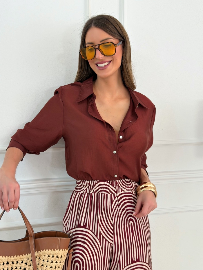 Camisa Milena Burgundy